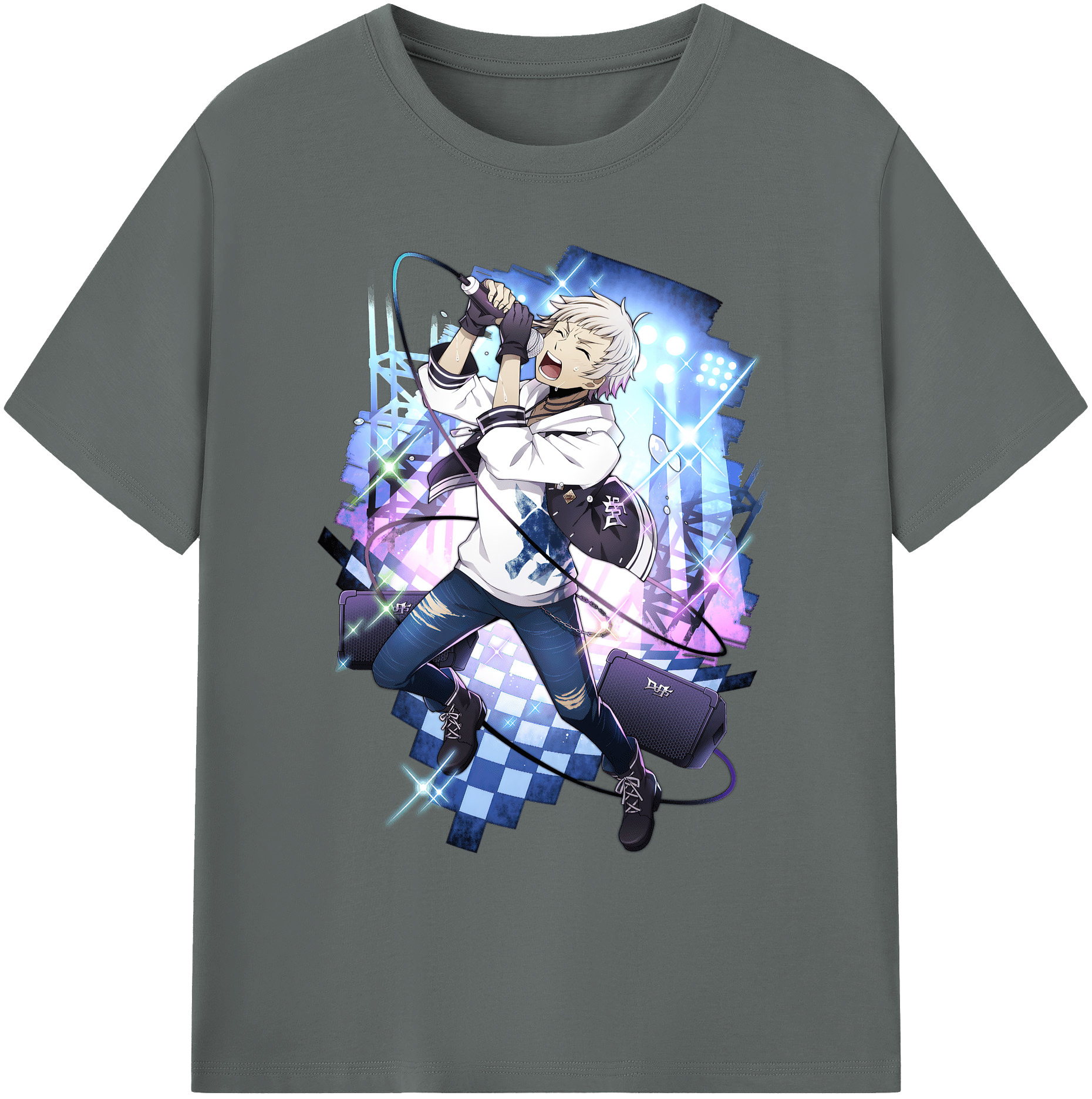 （画像用） 文豪ストレイドッグス Bungo Stray Dogs 綿100％ メンズ半袖Tシャツ｜肌触りやわらか＆通気性